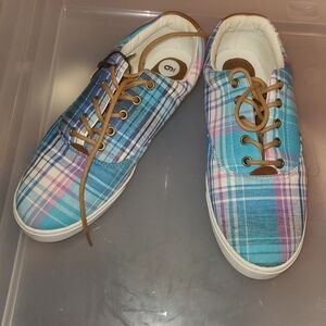 Baby Phat Plaid Blue and Pink Sneakers